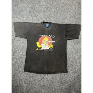 Mens Tee Simpsons Homer Black 1998 Graphic Matt Groening Print, Size L